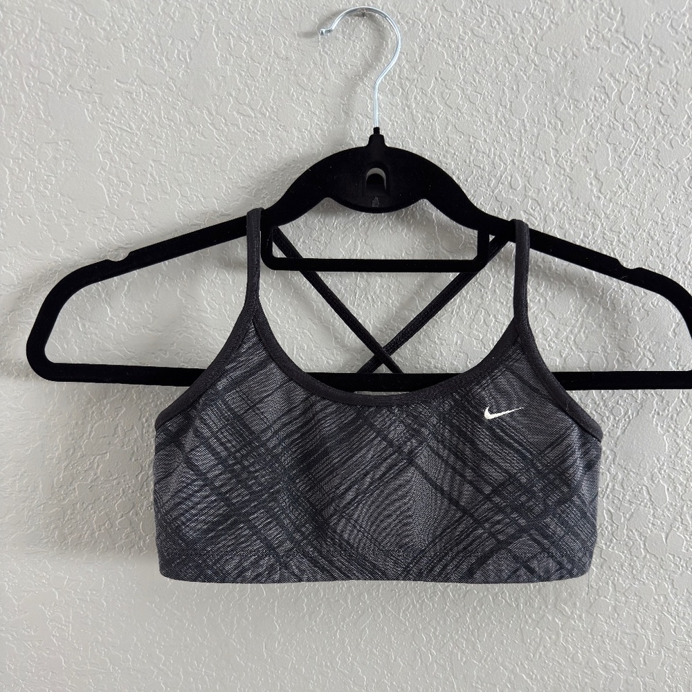 Nike Sports Bra Black and Grey Size S